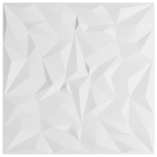vidaXL Panneaux muraux 12 Pièces blanc 50x50 cm XPS 3 m² améthyste
