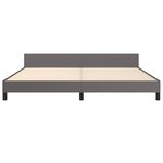 vidaXL Cadre de lit avec tête de lit sans matelas gris 200x200 cm