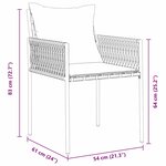 vidaXL Ensemble de salle à manger pour jardin 5 Pièces Noir Poly rotin