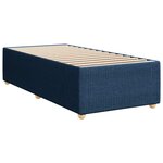 vidaXL Sommier à lattes de lit avec matelas Bleu 90x200 cm Tissu