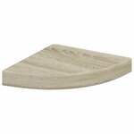 vidaXL Étagères d'angle flottantes 4 Pièces chêne 25x25x3 8 cm MDF