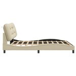 vidaXL Cadre de lit sans matelas Hvar crème 180x200 cm tissu