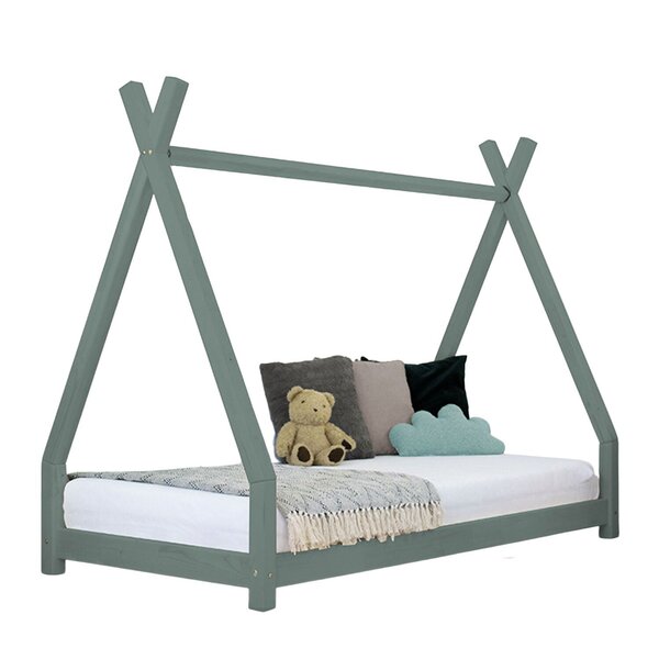 Lit tipi enfant NAKANA 120 x 190 vert sauge