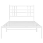 vidaXL Cadre de lit métal sans matelas et tête de lit blanc 100x190 cm