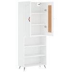 vidaXL Buffet haut Blanc 69 5x34x180 cm Bois d'ingénierie