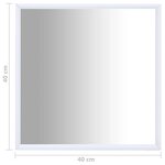vidaXL Miroir Blanc 40x40 cm