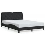 vidaXL Cadre de lit sans matelas noir 140x190 cm velours