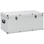 vidaXL Boîtes de rangement 3 Pièces Argenté Aluminium