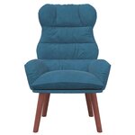 vidaXL Fauteuil Relaxant en Velours Bleu