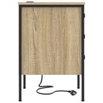 vidaXL Cabinet de chevet 2 Pièces Chêne Sonoma 42 x 41 x 61 cm