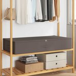 vidaXL Boîte de rangement 24 Pièces Gris 90 x 48 x 15 cm Tissu intissé