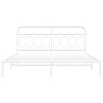 vidaXL Cadre de lit métal sans matelas et tête de lit blanc 180x200 cm