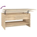 vidaXL Table basse Chêne sonoma 80x50x40 cm Bois d'ingénierie