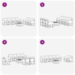 vidaXL Ensemble de canapés d'extérieur 8 pc Naturel et Beige