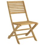 vidaXL Chaises pliables de jardin lot de 2 bois massif d'acacia