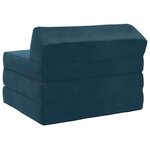 vidaXL Canapé-lit pliable Bleu 200 x 70 x 10 cm Velours
