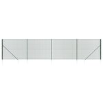 vidaXL Clôture en treillis métallique et piquet d'ancrage vert 1 8x10m
