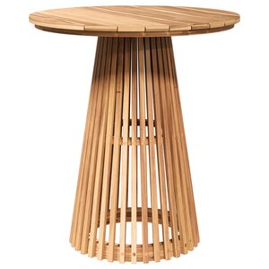 vidaXL Table de jardin Ø70x75 cm Bois massif Teck