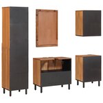 vidaXL Ensembles de salle de bain 5 Pièces Acacia Marron Winish