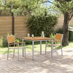 vidaXL Ensemble de salle à manger de jardin 3 pièces en bois d'acacia et métal