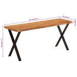 vidaXL Banc avec bord vivant 105 cm bois d'acacia massif