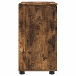 vidaXL Cabinet de salle de bain avec porte Chêne fumé 61 x 35 x 64 cm
