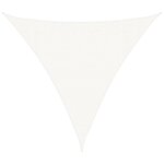 vidaXL Voile d'ombrage PEHD Triangulaire 3 6 x 3 6 x 3 6 m Blanc