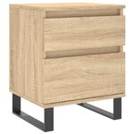 vidaXL Tables de chevet 2 Pièces chêne sonoma 40x35x50 cm bois ingénierie
