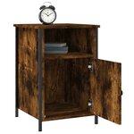 vidaXL Table de chevet chêne fumé 40x42x60 cm bois d'ingénierie