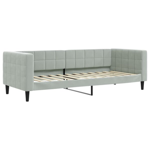 vidaXL Lit de jour gris clair 80x200 cm velours