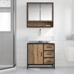 vidaXL Cabinet de salle de bain Chêne artisanal 65 x 33 x 60 cm
