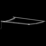 vidaXL Auvent avec Blanc 4 5 × 3 5 m Métal