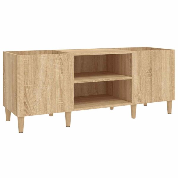 vidaXL Meuble à disques Chêne Sonoma 121x38x48 cm Bois d'ingénierie