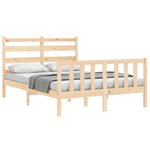vidaXL Cadre de lit sans matelas bois de pin massif