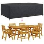 vidaXL Housse pour mobilier d'extérieur Noir 300 x 200 x 90 cm 210D