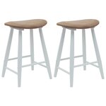 vidaXL Chaises de salle à manger 2 Pièces Blanc 46 x 37 x 63 cm