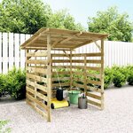 vidaXL Abri de stockage du bois de chauffage Bois de pin imprégné