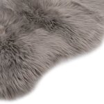 vidaXL Tapis 60 x 90 cm Peau de mouton synthétique Gris clair