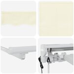vidaXL Auvent rétractable électrique Crème 3 x 2 5 m
