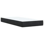 vidaXL Sommier à lattes de lit avec matelas Noir 90x200 cm Velours