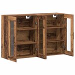 vidaXL Armoires Murailles 2 Pièces Bois ancien 69 5 x 34 x 90 cm