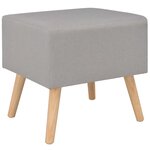 vidaXL Table de chevet Gris 40x35x40 cm Tissu