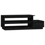 vidaXL Table basse Noir 120x50x40 5 cm Bois massif de pin