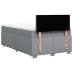 vidaXL Sommier à lattes de lit avec matelas Gris clair 120x200cm Tissu