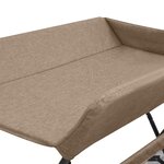 vidaXL Table à langer Taupe Fer