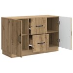 vidaXL Buffet Chêne artisanal 89 x 34 5 x 57 cm Bois d'ingénierie