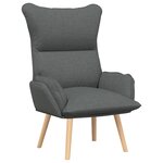 Fauteuil Relaxant vidaXL en Tissu Gris Foncé
