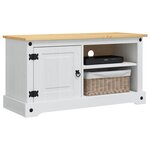 vidaXL Meuble TV Corona Blanc 100 x 40 x 52 cm Pin massif