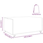 vidaXL Housse pour mobilier d'extérieur Noir 220 x 150 x 85 cm 420D