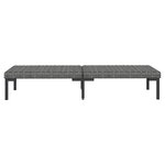 vidaXL Salon de jardin 8 Pièces avec coussins Résine tressée Gris foncé